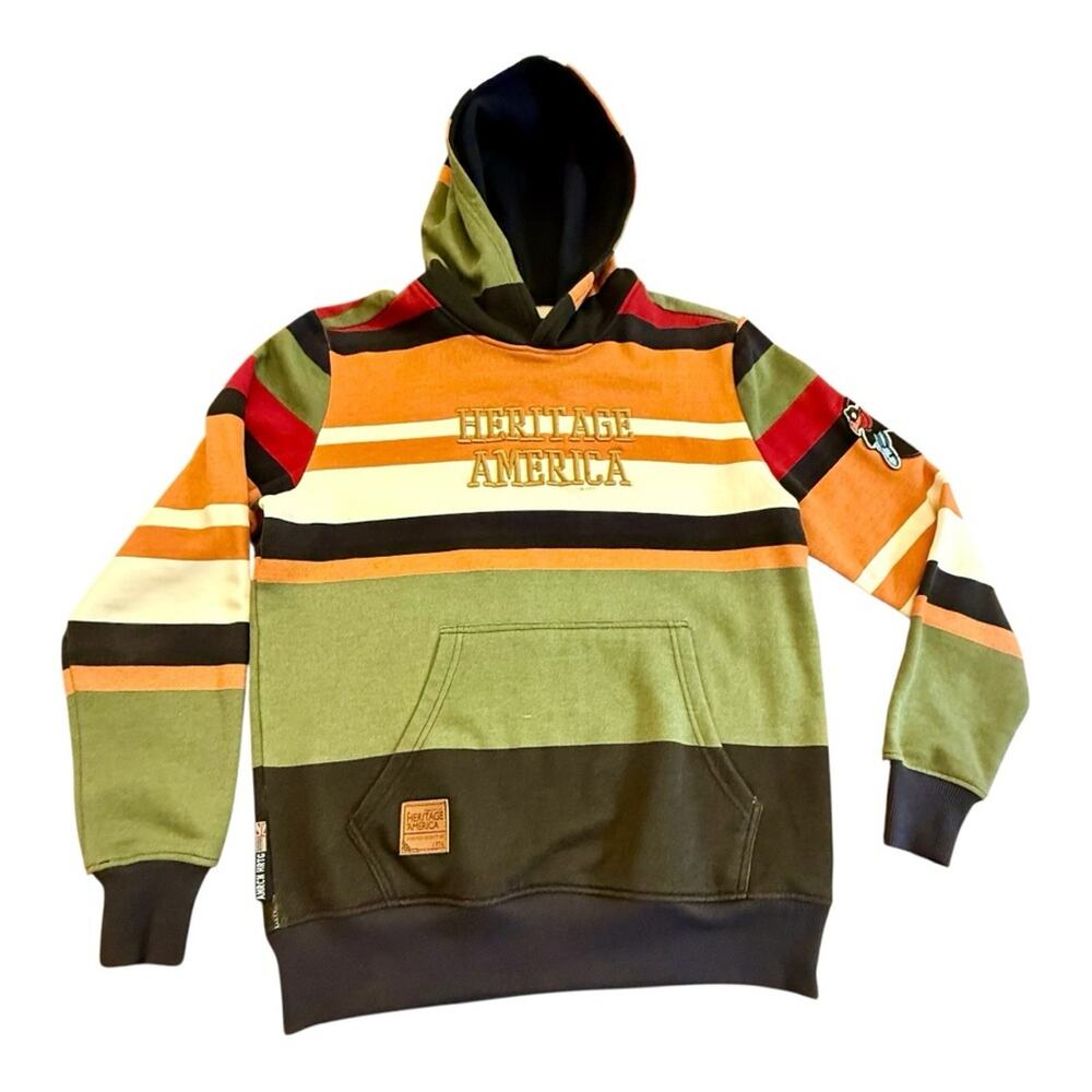 Heritage America Multicolor Striped Hoodie